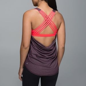 Lululemon Wild Tank Black Cherry/Coral Sz 6